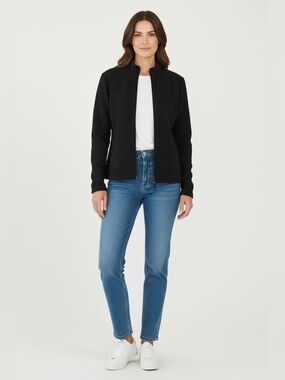 Orvis Women’s Full Zip Crinkle Jacket Black Size Small